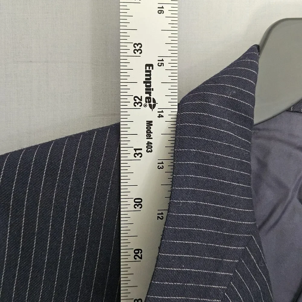 VTG 80s Brooks Brothers Suit Jacket Blazer Mens 42L Pinstripe Navy USA Union